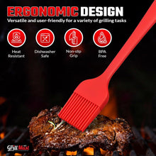 Load image into Gallery viewer, Large Grilling Bags Premium Set-2 x Mesh Grill Bags for Outdoor Grill 12x9.5″- 1 x Grill Mats - 1 x Mesh Grill Mat 16x13″ - 1 x Silicone Brush. Smoking Meat Accessories-Ideal Gifts For Men.