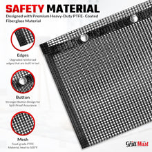 Load image into Gallery viewer, Large Grilling Bags Premium Set-2 x Mesh Grill Bags for Outdoor Grill 12x9.5″- 1 x Grill Mats - 1 x Mesh Grill Mat 16x13″ - 1 x Silicone Brush. Smoking Meat Accessories-Ideal Gifts For Men.