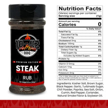 Load image into Gallery viewer, 10-42 BBQ Steak Seasoning (NO MSG, 0 Calorie) | Premium Steak Rub &amp; Meat Seasoning for Grilling Beef, Pork, Ribeye, Tomahawk &amp; Sirloin | Bold Garlic Herb BBQ Rub &amp; Dry Rubs for Smoking | 5.5 oz
